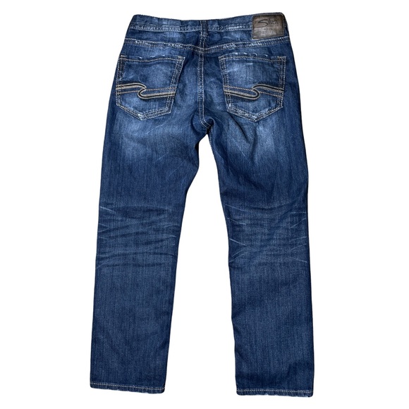 Silver Jeans Grayson Men's 31X30 Dark Wash Straight Leg Stretch Denim Jeans - Picture 2 of 7